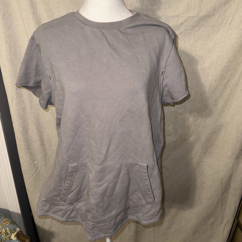 reign storm short sleeve gray sweatshirt Zipper Sides Size Medium